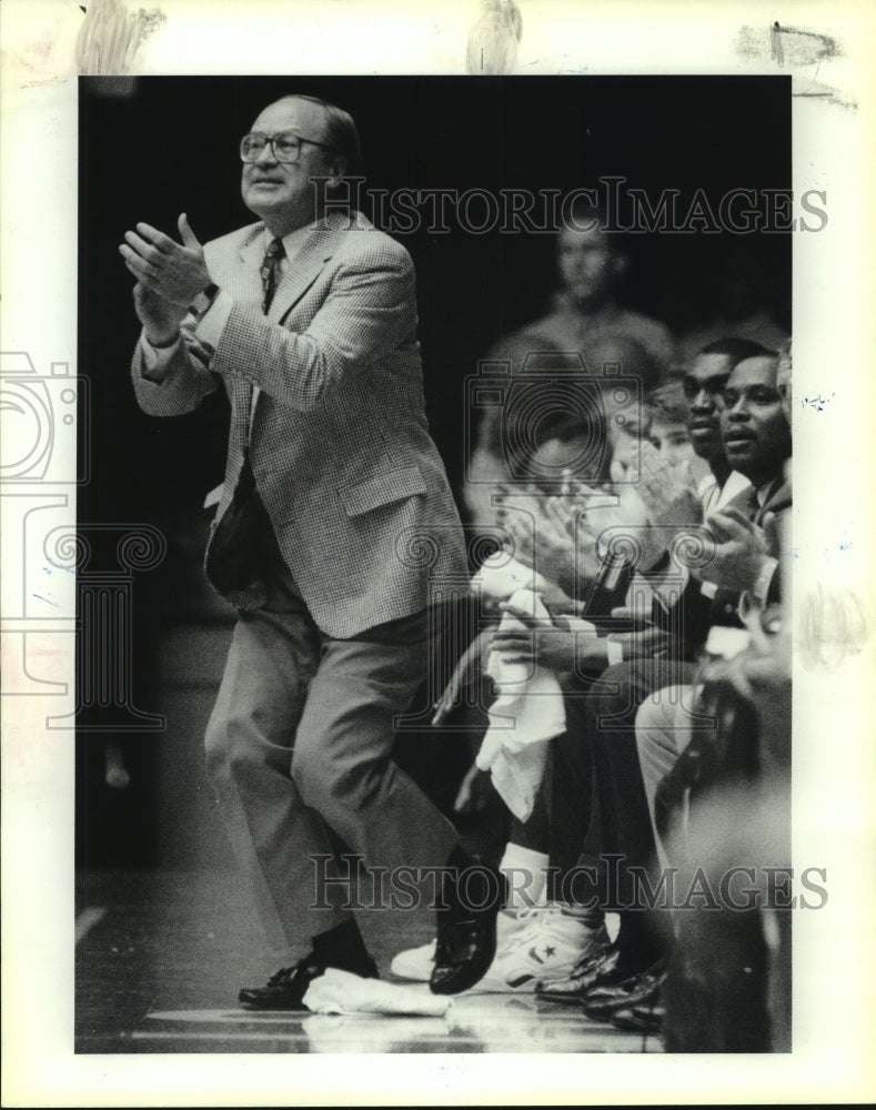 1990 Press Photo Stu Starner, University of Texas San Antonio Basketball Coach- Historic Images