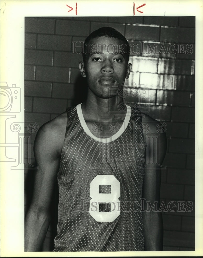 1989 Press Photo Marcus Best, Incarnate Word College Basketball Player- Historic Images