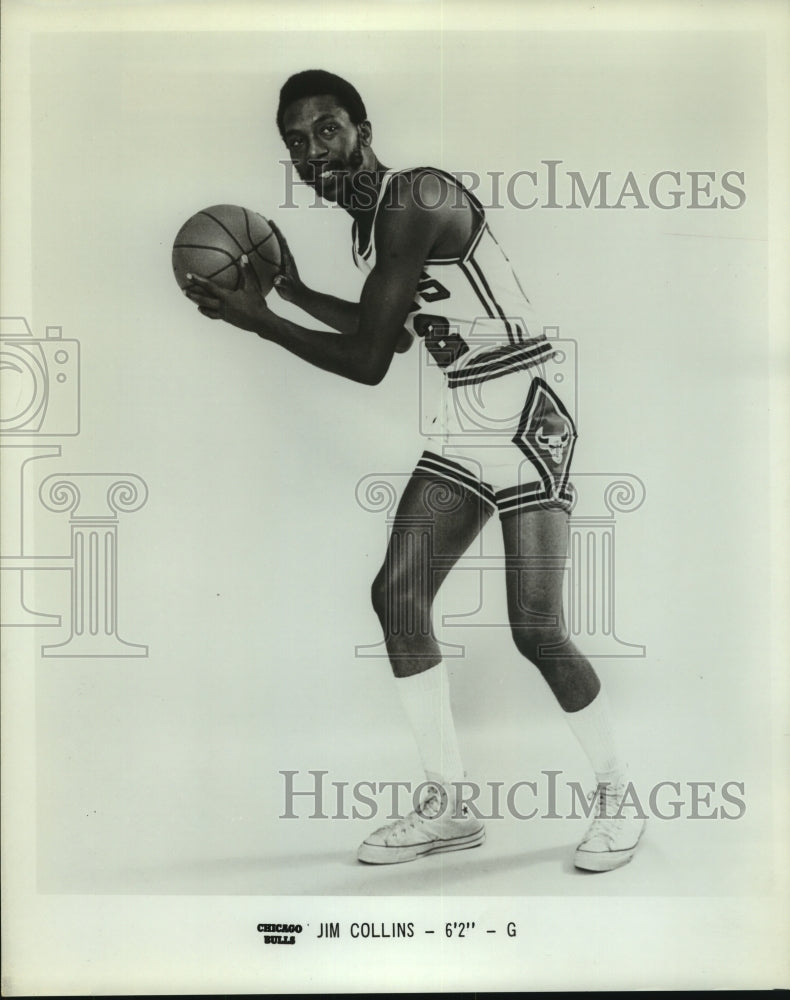 Press Photo Jim Collins, Chicago Bulls Basketball Guard - sas04713- Historic Images