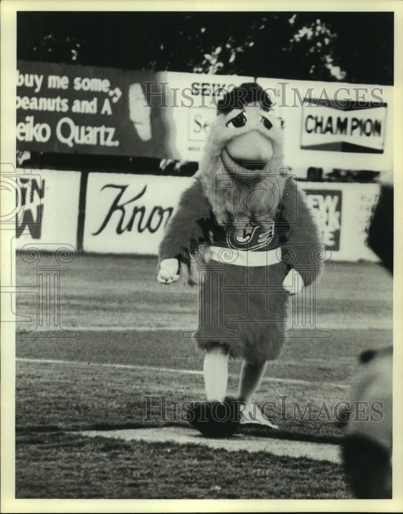 Press Photo San Diego Chicken Baseball Mascot in San Antonio - sas04760- Historic Images