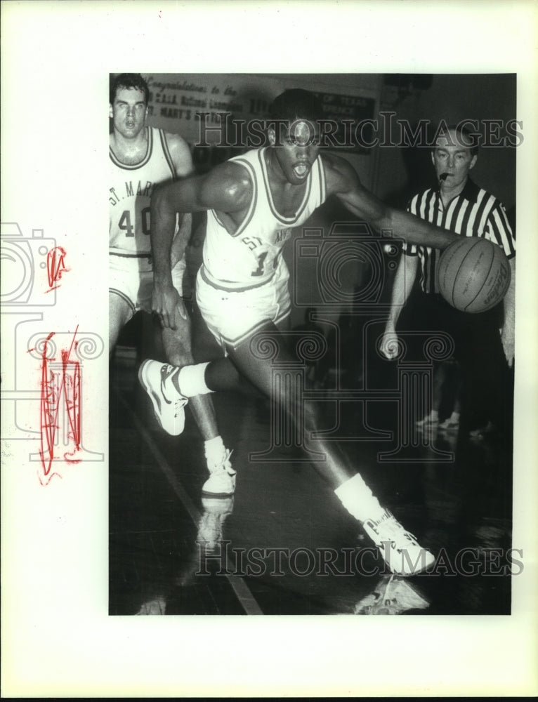 1990 Press Photo Adrian Wright, College Basketball 1990 - sas05063- Historic Images