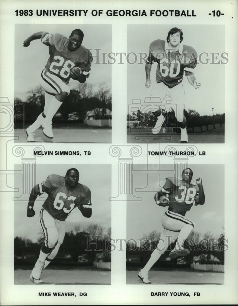 1983 Press Photo University of Georgia Football Players - sas05091- Historic Images