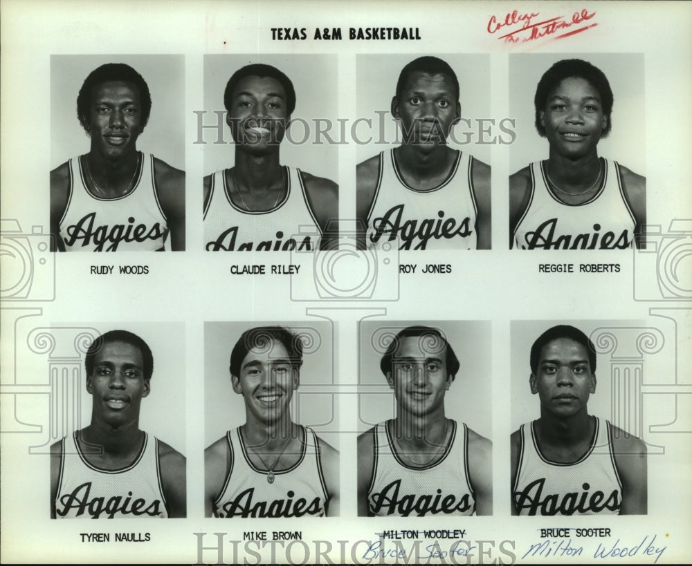 Press Photo Texas A&M basketball mug shots - sas05243- Historic Images