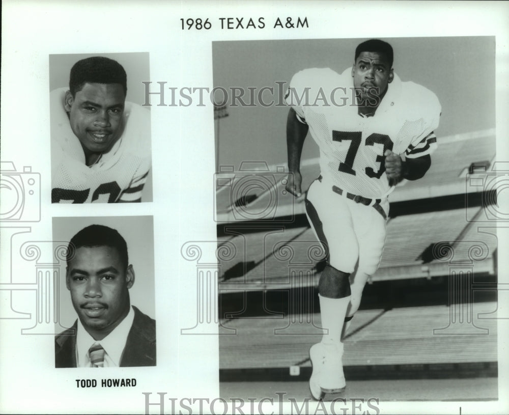 1986 Press Photo Todd Howard, Texas A &amp; M Football - sas05292- Historic Images