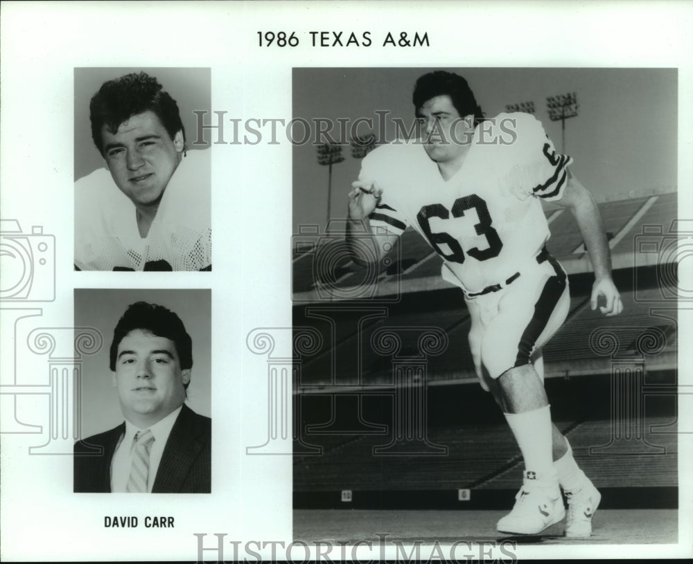 1986 Press Photo David Carr, Texas A &amp; M Football - sas05294- Historic Images