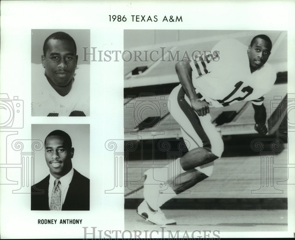 1986 Press Photo Rodney Anthony, Texas A & M Football - sas05297- Historic Images