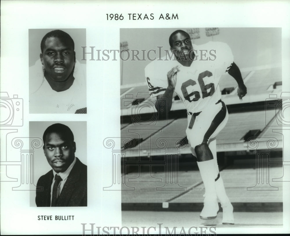 1986 Press Photo Steve Bullitt, Texas A &amp; M Football - sas05302- Historic Images