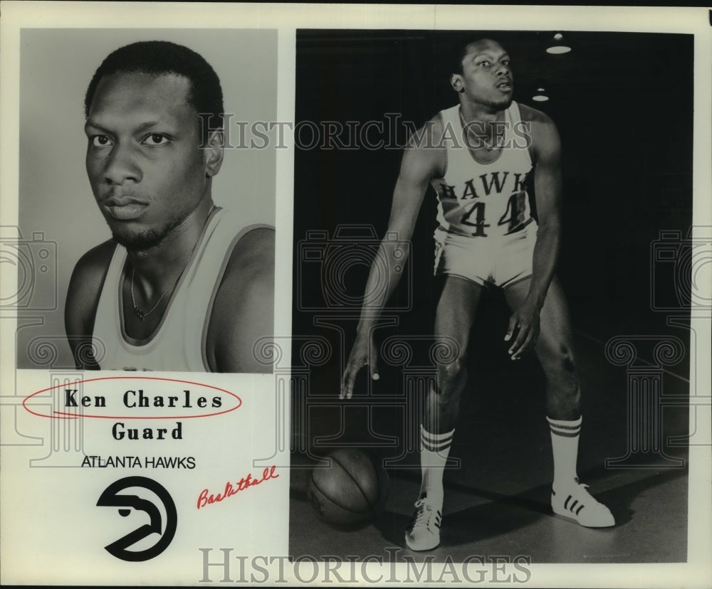 Press Photo Ken Charles, Guard, Atlanta Hawks Basketball - sas05396- Historic Images