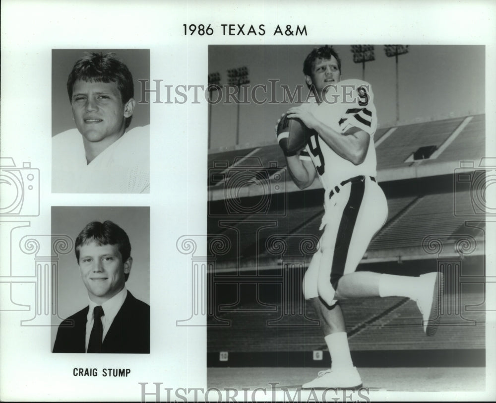 Press Photo Texas A&amp;M football player Craig Stump - sas05465- Historic Images