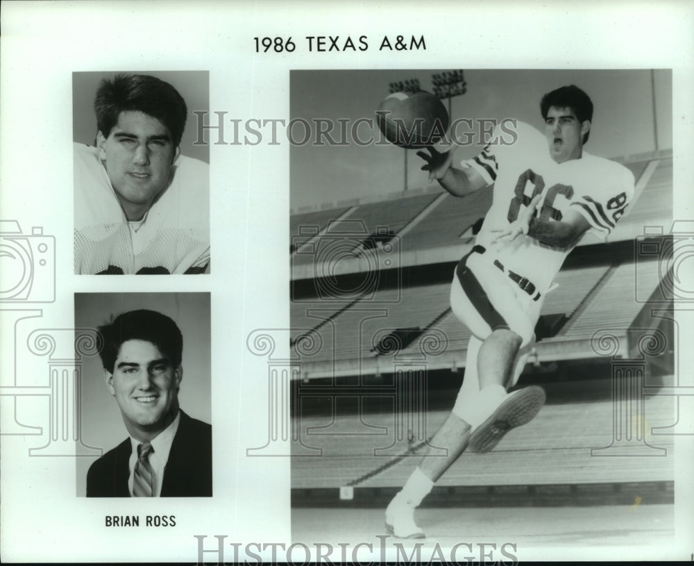 1986 Press Photo Texas A&amp;M football player Brian Ross - sas05469- Historic Images