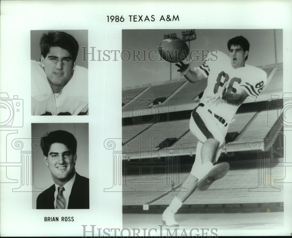 1986 Press Photo Texas A&M football player Brian Ross - sas05469- Historic Images