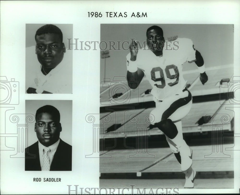 1986 Press Photo Texas A&amp;M football player Rod Saddler - sas05470- Historic Images