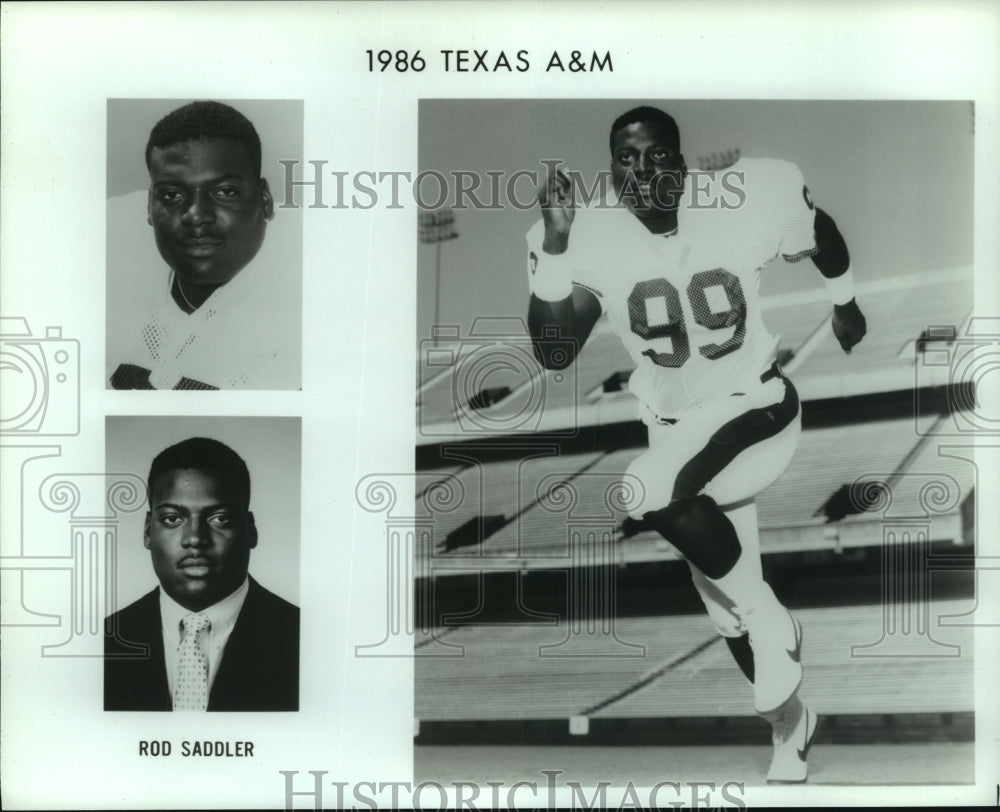 1986 Press Photo Texas A&M football player Rod Saddler - sas05470- Historic Images