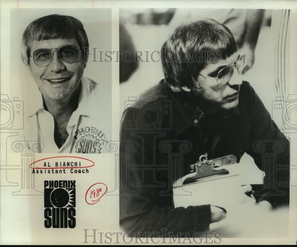 1980 Press Photo Al Bianchi, Phoenix Suns Assistant Basketball Coach - sas05475- Historic Images