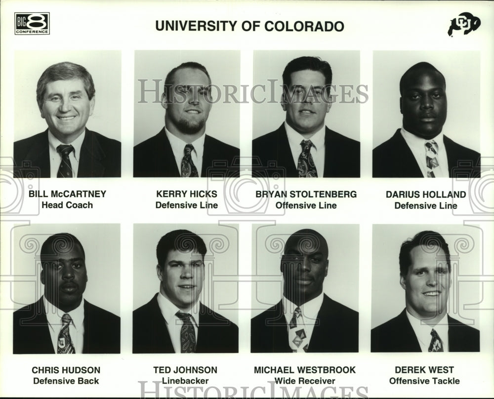 1994 Press Photo University of Colorado Football Team Players and Head Coach- Historic Images