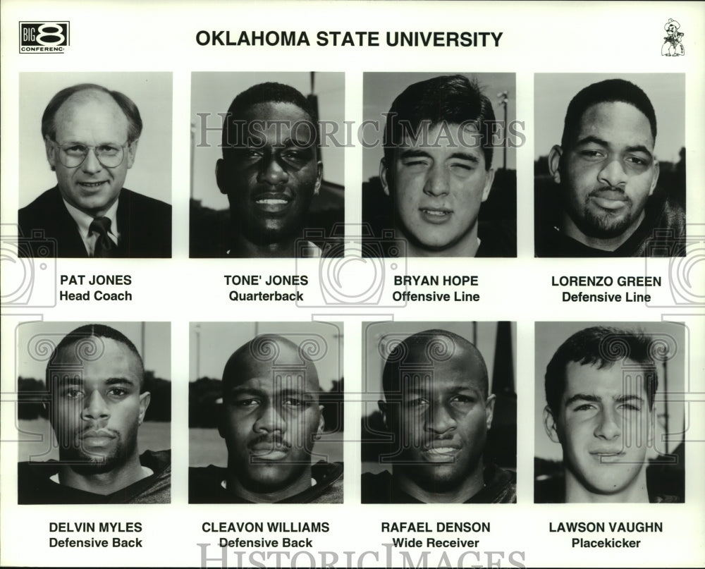 1994 Press Photo Oklahoma State University Football Team Players and Head Coach- Historic Images