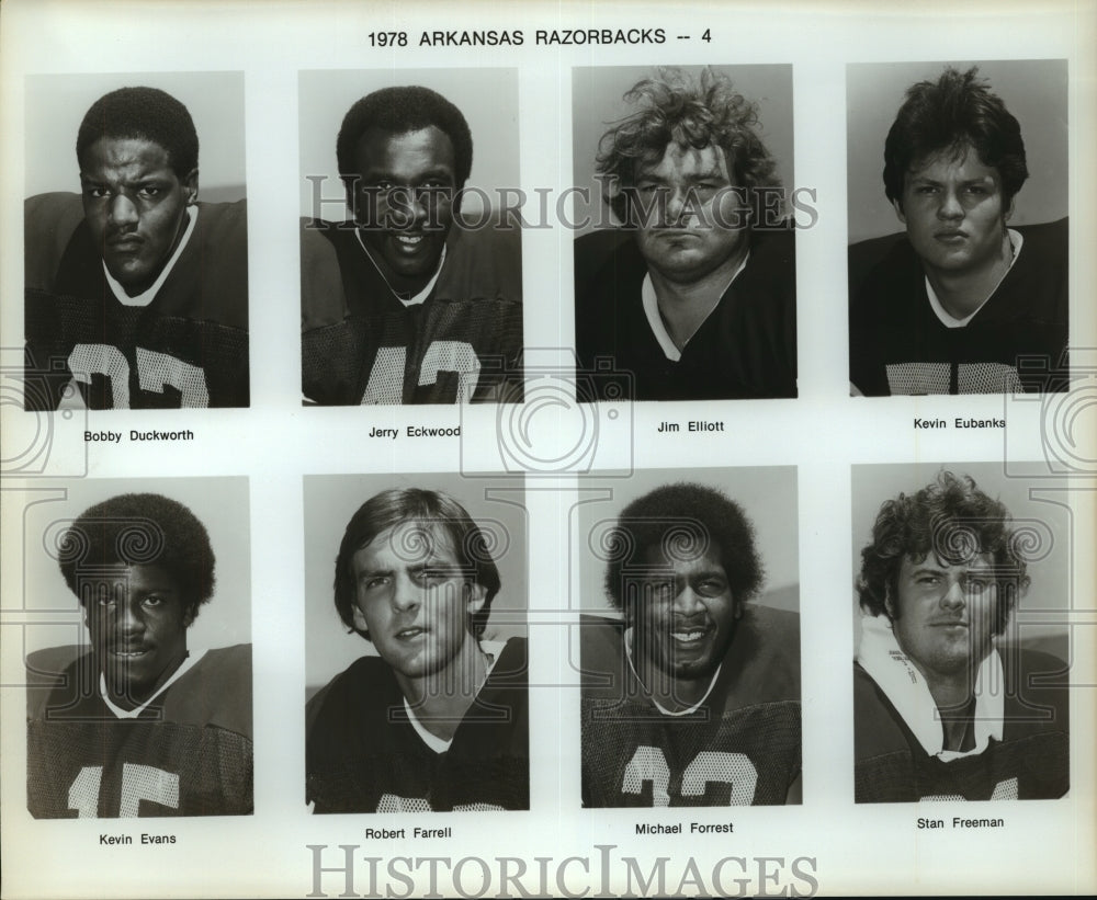 1978 Press Photo Arkansas football player mug shots - sas05738- Historic Images