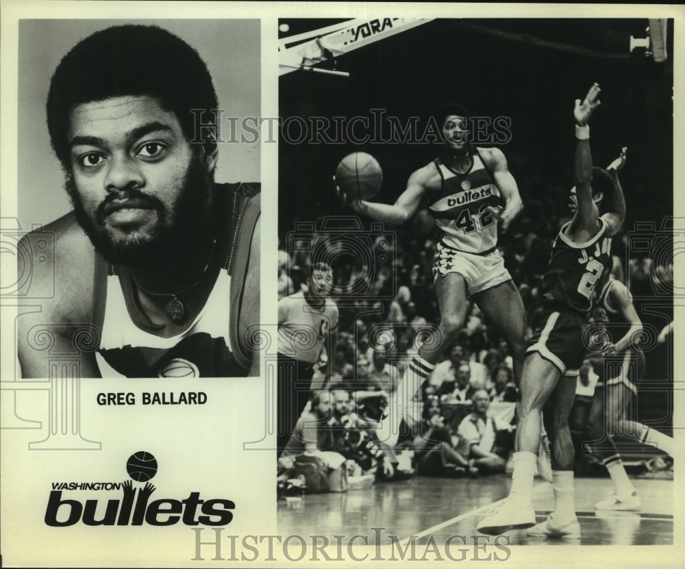 Press Photo Washington Bullets basketball player Greg Ballard - sas05752- Historic Images