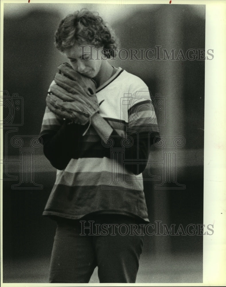 1986 Press Photo Laura Klamm, Washburn University &amp; Pacific Lutheran, Baseball- Historic Images