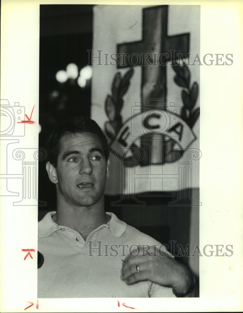 1980 Press Photo Doug Cosbie, Fellowship Christian Athletes, Marriott North- Historic Images