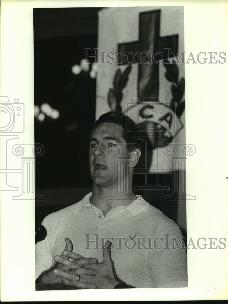 1987 Press Photo Doug Cosbie, Fellowship Christian Athletes - sas06021- Historic Images