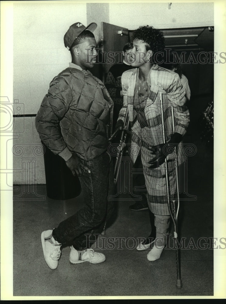 1988 Press Photo Travis Mays &amp; Clarissa Davis - sas06125- Historic Images