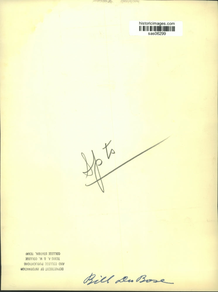 Press Photo Bill Du Bose of Texas A&M - sas06299