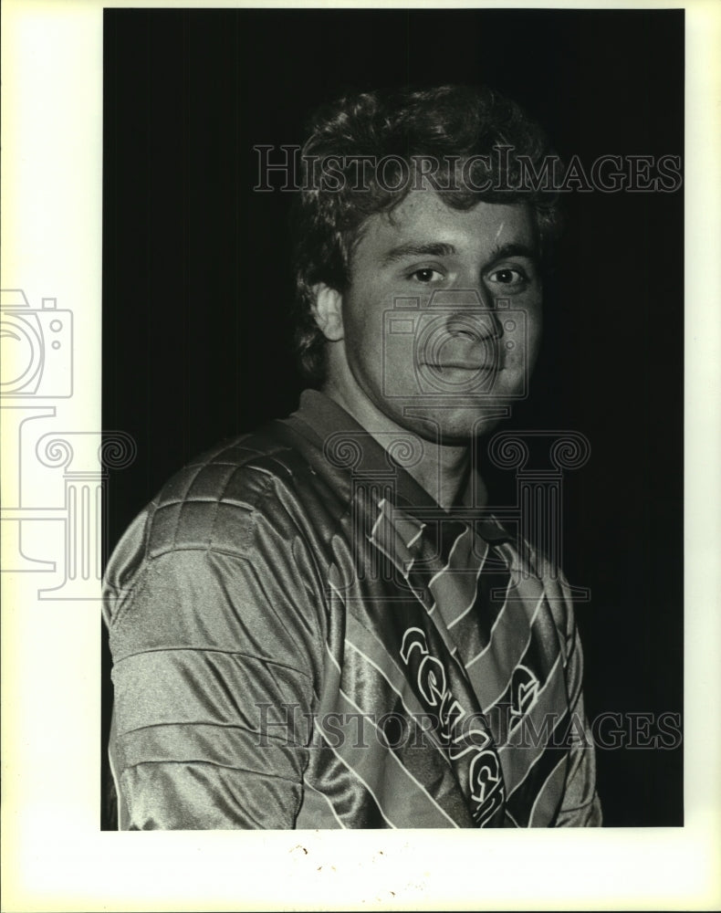 1987 Press Photo Incarnate Word soccer goalie John Downs - sas06355- Historic Images