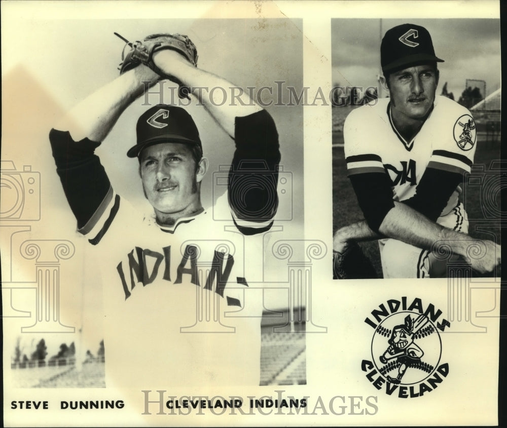 Press Photo Steve Dunning, Cleveland Indians Baseball Player - sas06412- Historic Images