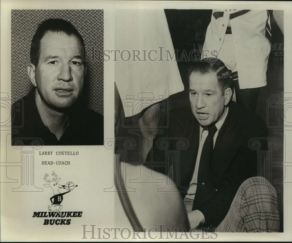 Press Photo Larry Costello, Milwaukee Bucks Basketball Head Coach - sas06431- Historic Images