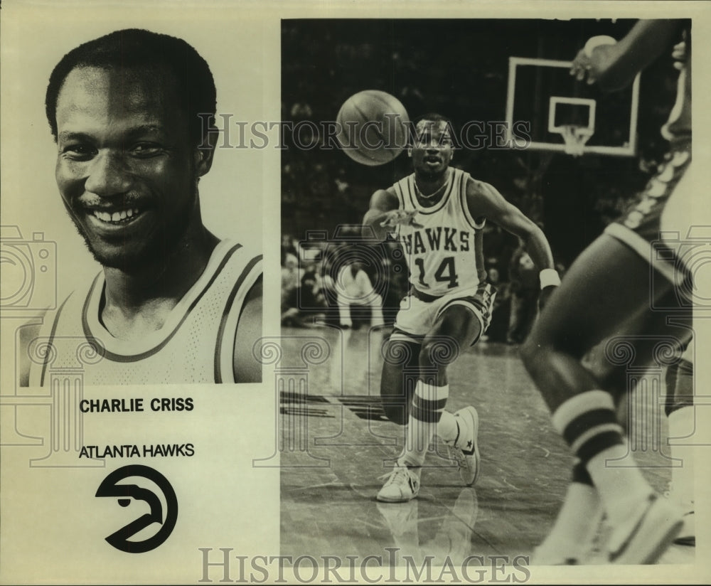 Press Photo Charlie Criss, Atlanta Hawks Basketball Player at Game - sas06441- Historic Images