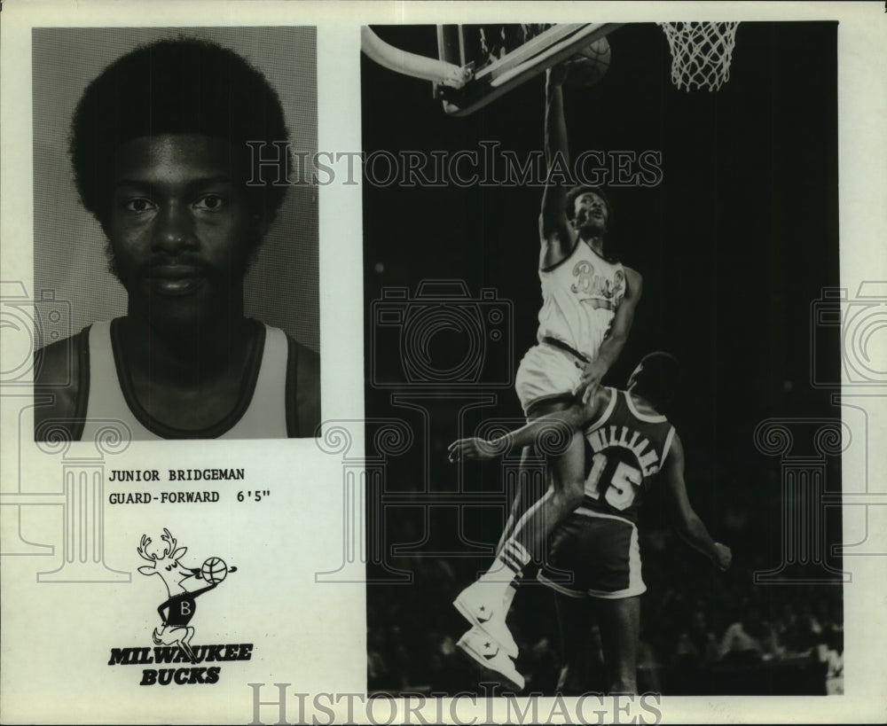 Press Photo Milwaukee Bucks basketball player Junior Bridgeman - sas06472- Historic Images