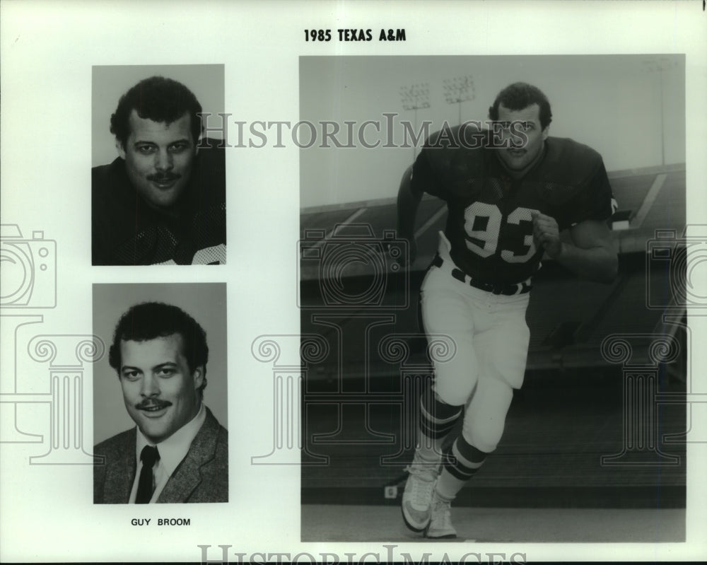 1985 Press Photo Guy Broom, Texas A&amp;M Football Player - sas06489- Historic Images