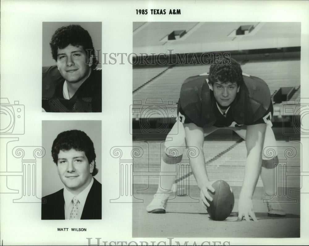 1985 Press Photo Matt Wilson, Texas A&M Football Player - sas06508- Historic Images