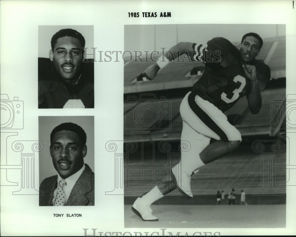 1985 Press Photo Tony Slaton, Texas A&M Football Player - sas06517- Historic Images