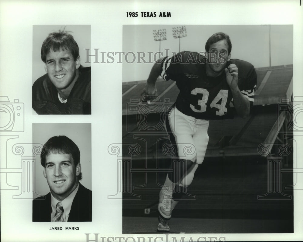 1985 Press Photo Jared Marks, Texas A&M Football Player - sas06525- Historic Images
