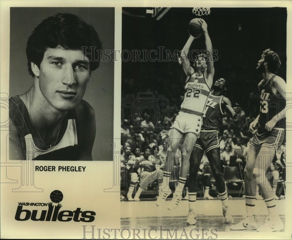 Press Photo Roger Phegley, Washington Bullets Basketball Player at Game- Historic Images