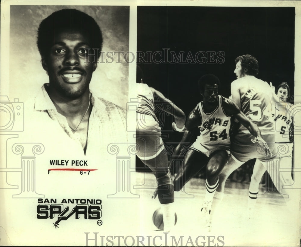 Press Photo Wiley Peck, San Antonio Spurs Basketball Player at Game - sas06571- Historic Images