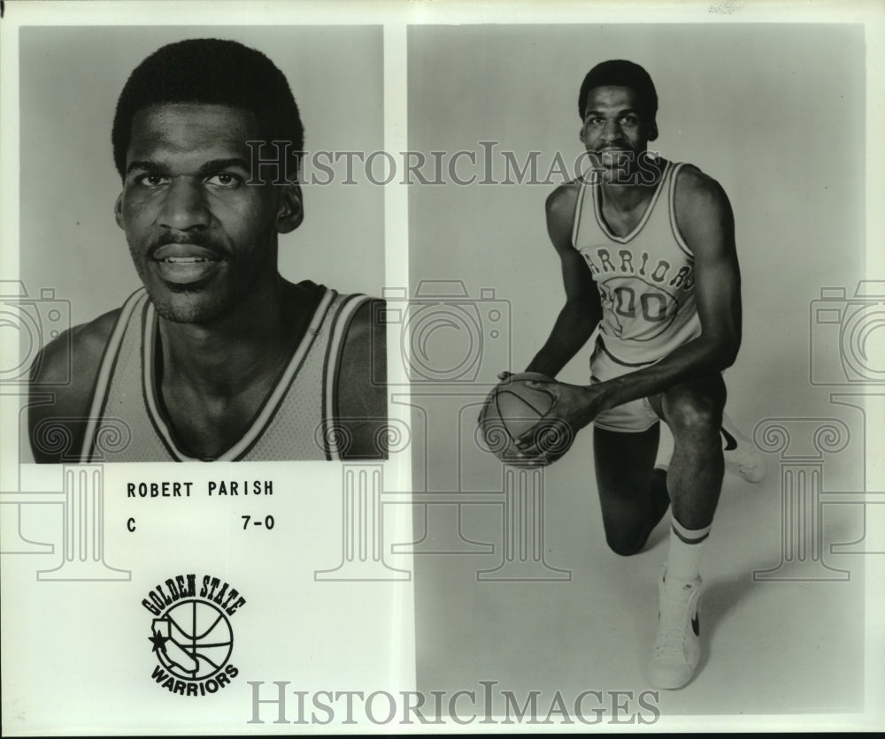 Press Photo Robert Parish, Golden State Warriors Basketball Player - sas06581- Historic Images