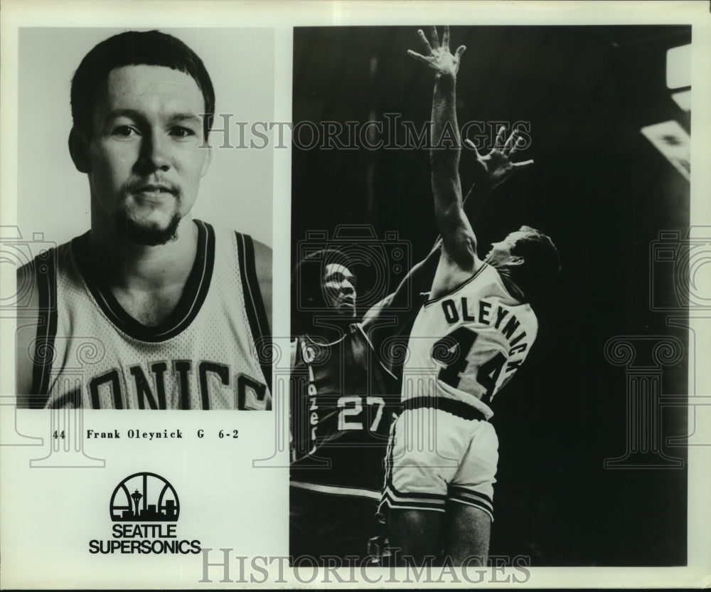 Press Photo Frank Oleynick, Seattle Supersonics Basketball Player at Game- Historic Images