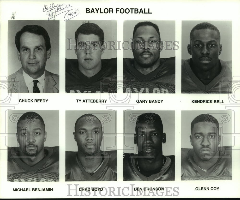 1994 Press Photo Baylor College Football Team Players with Coach - sas06589- Historic Images