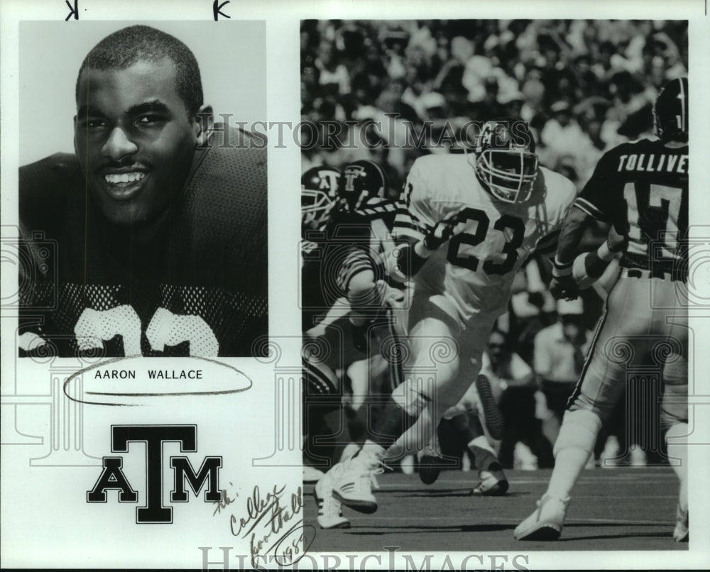 1989 Press Photo Aaron Wallace, Texas A&amp;M College Football Player - sas06593- Historic Images