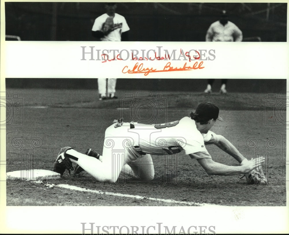 1990 Press Photo David Smith, College Baseball Player at Incarnate Word Game- Historic Images