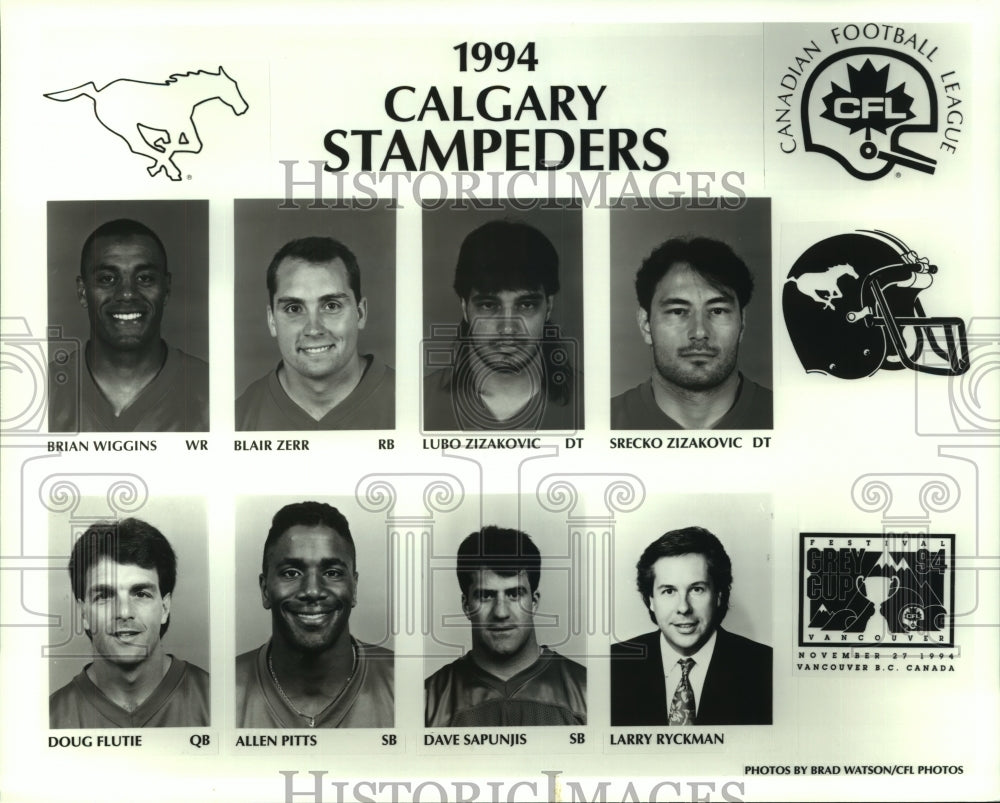 1994 Press Photo Calgary Stampeders football team mug shots - sas06730- Historic Images