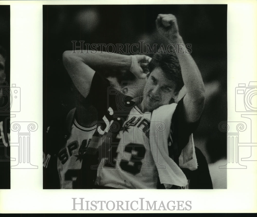1990 Press Photo Frank Brickowski, San Antonio Spurs Basketball Player at Game- Historic Images