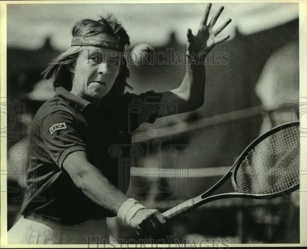 1988 Press Photo Tennis Player Isabelle Demongeot at Hardcourt Championships- Historic Images