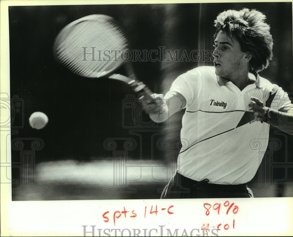 1988 Press Photo Manuel Rodriguez, Trinity University Tennis Player - sas06899- Historic Images