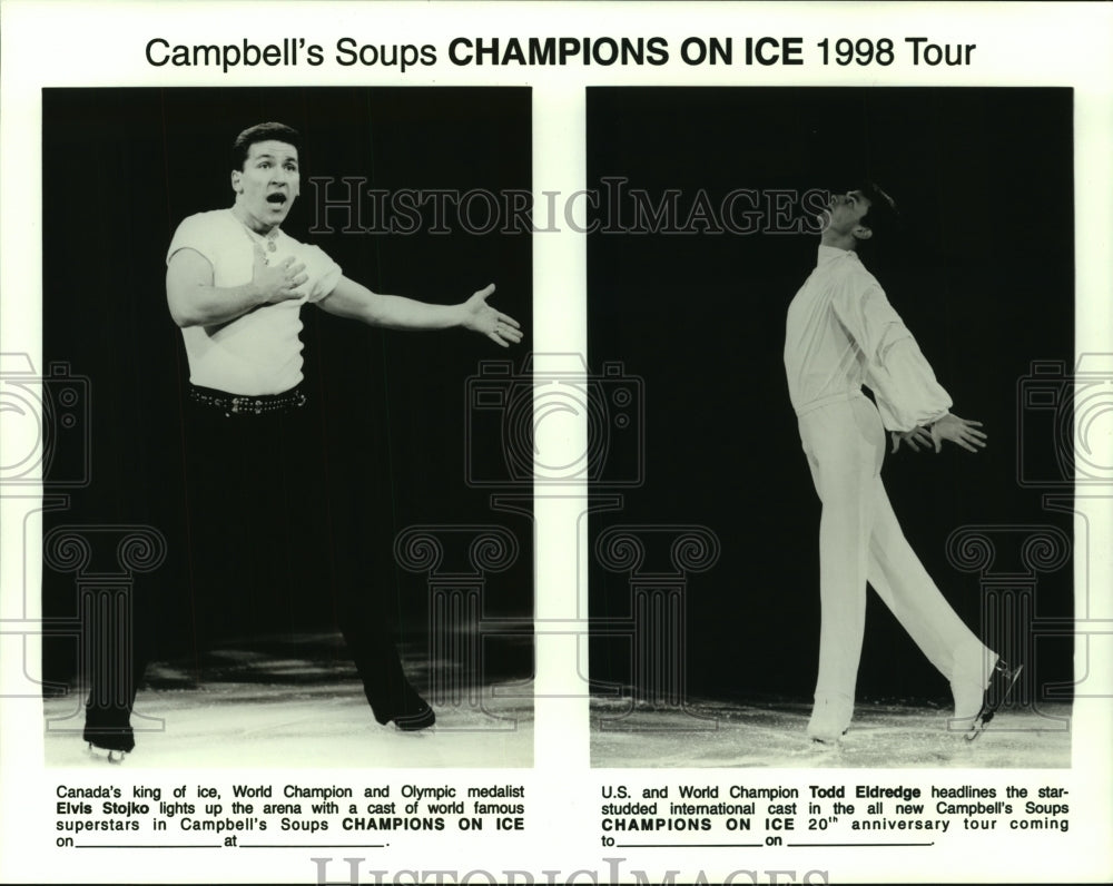 1998 Press Photo Male Ice Skaters at Campbell's Soups Champions on Ice Tour- Historic Images