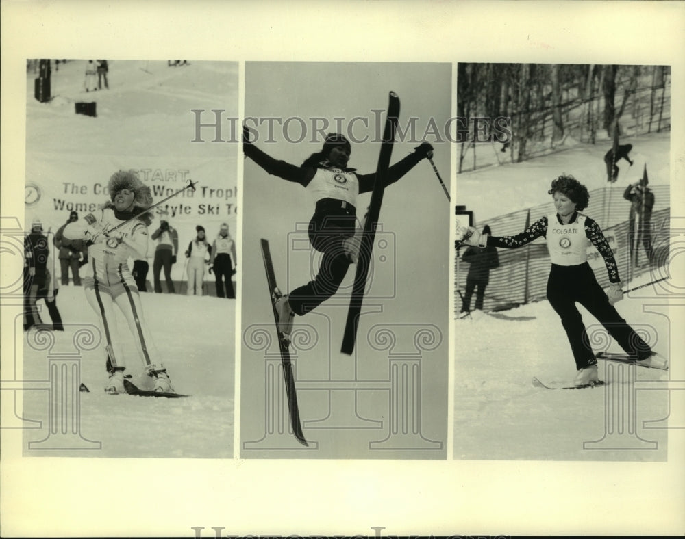 Press Photo Suzy Chaffee and Other Freestyle Skiiers at Colgate Championships- Historic Images