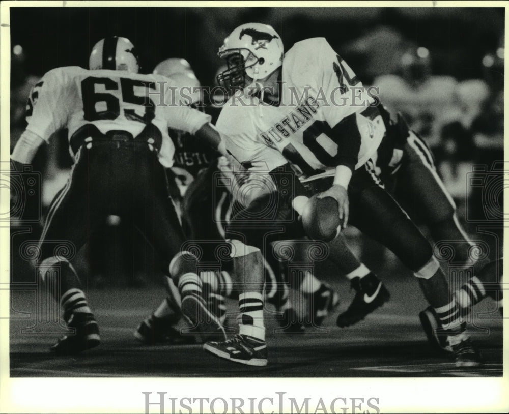 1989 Press Photo Larry Peche, Jefferson High School Football Player at Game- Historic Images